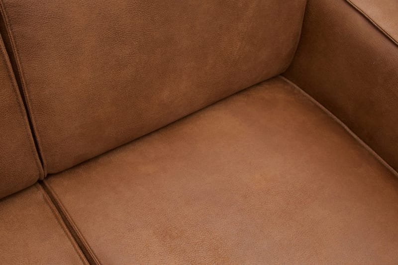 Statement 3-personers Venstre Hjørnesofa med Chaiselong i Kunstlæder - Cognac - Møbler - Sofaer - Sofa med chaiselong