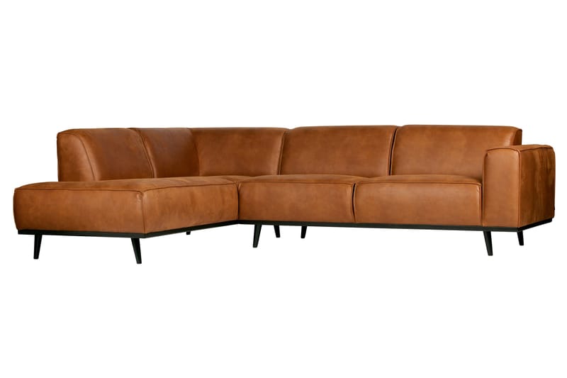 Statement 3-personers Venstre Hjørnesofa med Chaiselong i Kunstlæder - Cognac - Møbler - Sofaer - Sofa med chaiselong