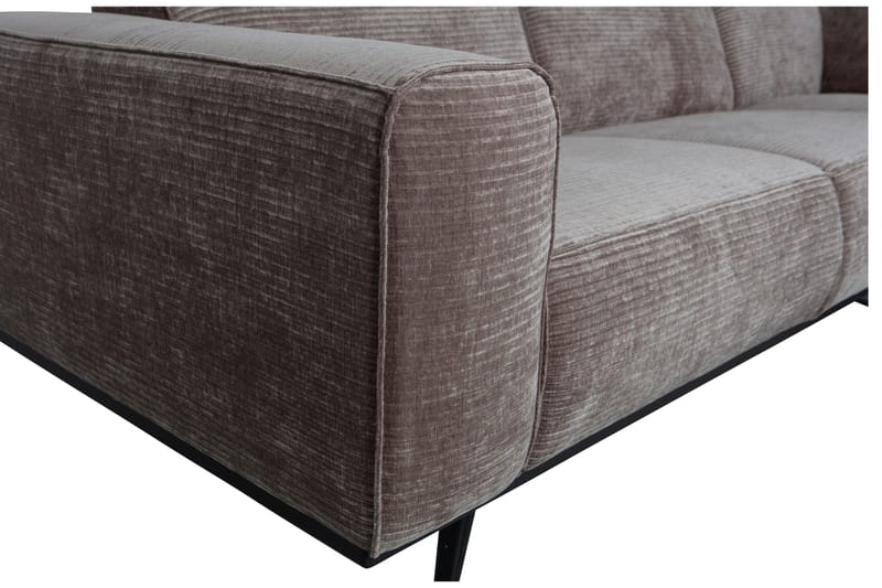 Statement hjørnesofa højre flad rib blå - Sofa med chaiselong - 4 personers sofa med chaiselong