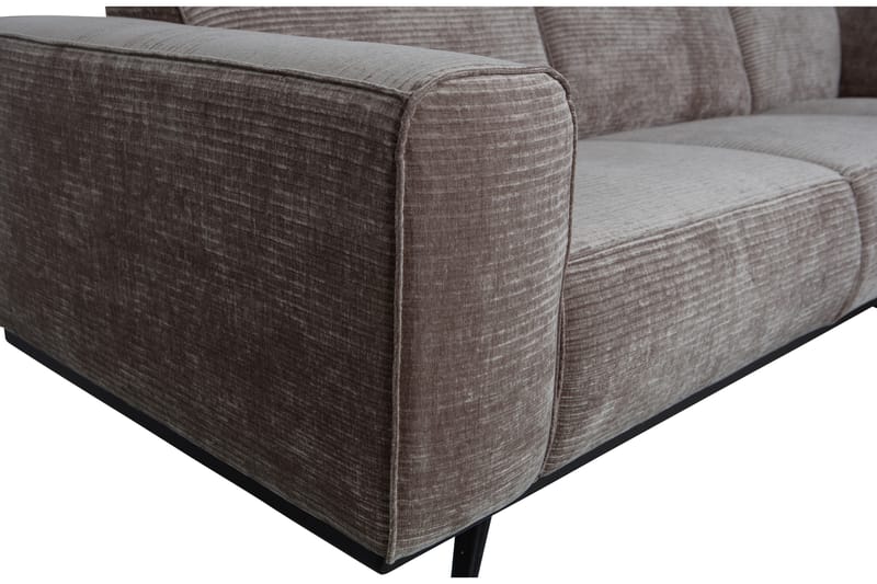 statement hjørnesofa Venstre flad rib brun - Møbler - Sofaer - Sofa med chaiselong