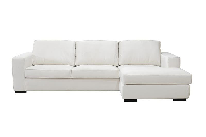Steinland Divan sofa Højre - Hvide træben - Sofa med chaiselong - 3 personers sofa med chaiselong