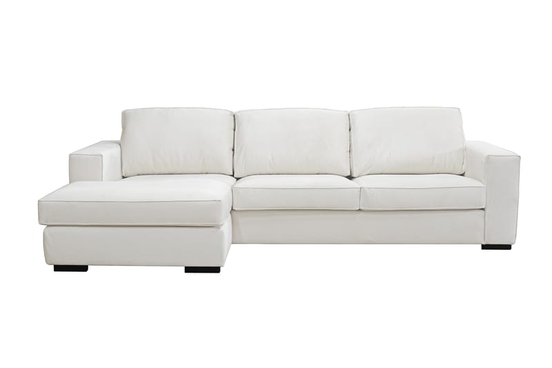Steinland sovesofa til venstre - Hvide træben - Sofa med chaiselong - 3 personers sofa med chaiselong