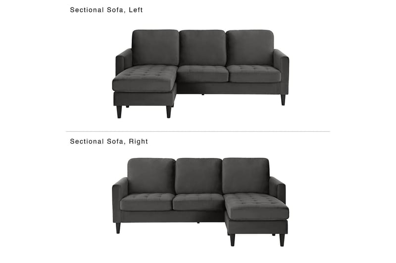 Strummer Chaiselongsofa Grå - CosmoLiving - Møbler - Sofaer - Sofa med chaiselong