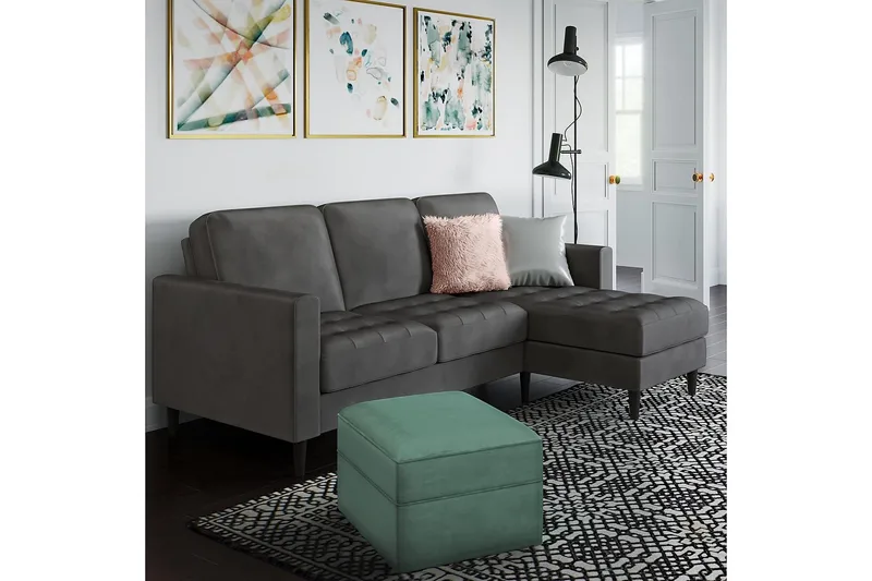 Strummer Chaiselongsofa Grå - Møbler - Sofaer - Sofa med chaiselong