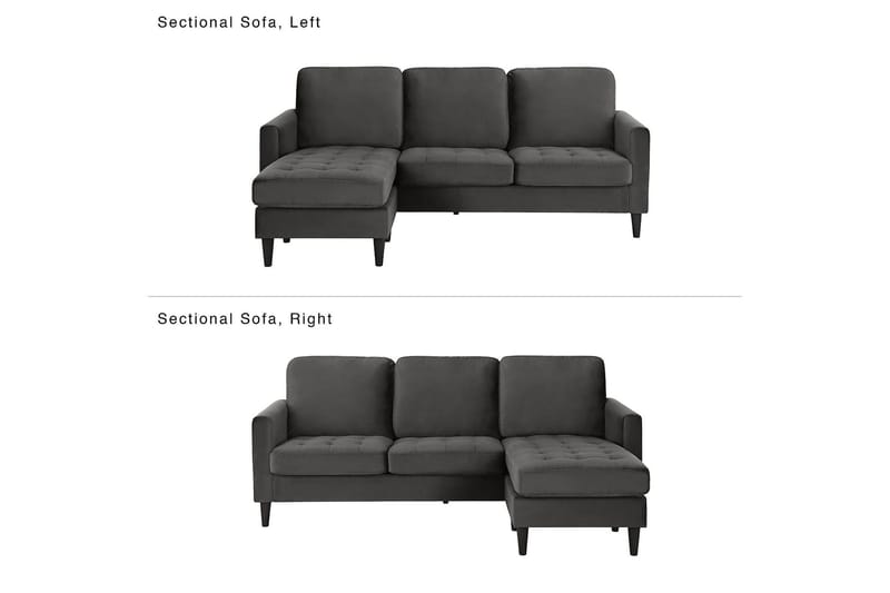 Strummer Chaiselongsofa Grå - Møbler - Sofaer - Sofa med chaiselong