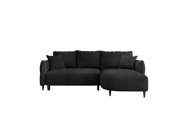 Sycylia Sofa med Divan 3-personers, Sort