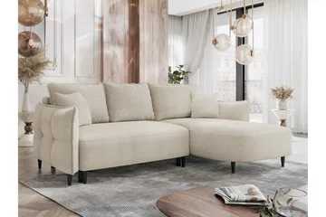 Sycylia Sofa med Divan 3-personers - Beige - Møbler - Sofaer - Sofa med chaiselong