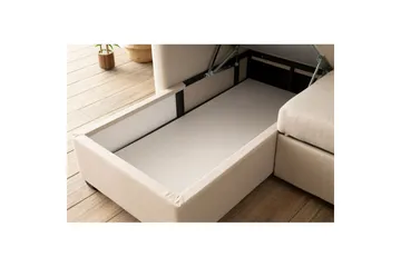 Tareen Sofa med Divan 3-personers - Beige - Møbler - Sofaer - Sovesofaer - Sovesofa chaiselong