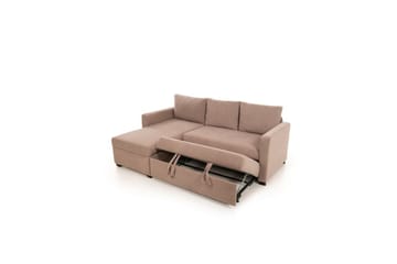 Tareen Sofa med Divan 3-personers - Brun - Møbler - Sofaer - Sovesofaer - Sovesofa chaiselong