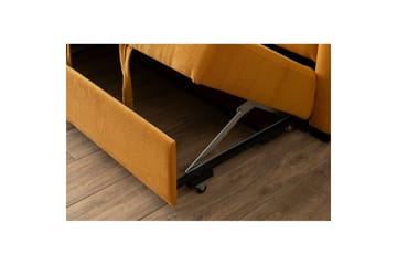 Tareen Sofa med Divan 3-personers - Sennepsgul - Møbler - Sofaer - Sovesofaer - Sovesofa chaiselong