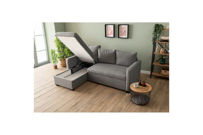 Tareen Sofa med Divan 3-personers - Lysegrå - Møbler - Sofaer - Sofa med chaiselong