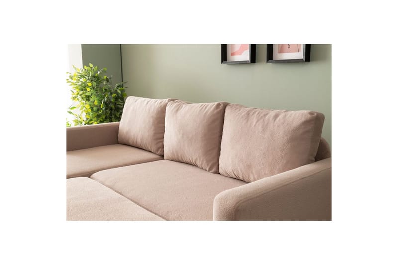 Tareen Sofa med Divan 3-personers - Brun - Møbler - Sofaer - Sofa med chaiselong