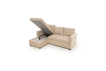 Tareen Sofa med Divan 3-personers - Beige - Møbler - Sofaer - Sovesofaer - Sovesofa chaiselong