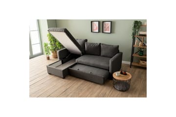 Tareen Sofa med Divan 3-personers - Mørkegrå - Møbler - Sofaer - Sovesofaer - Sovesofa chaiselong