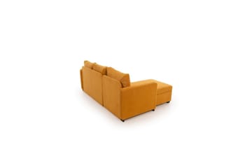 Tareen Sofa med Divan 3-personers - Sennepsgul - Møbler - Sofaer - Sovesofaer - Sovesofa chaiselong