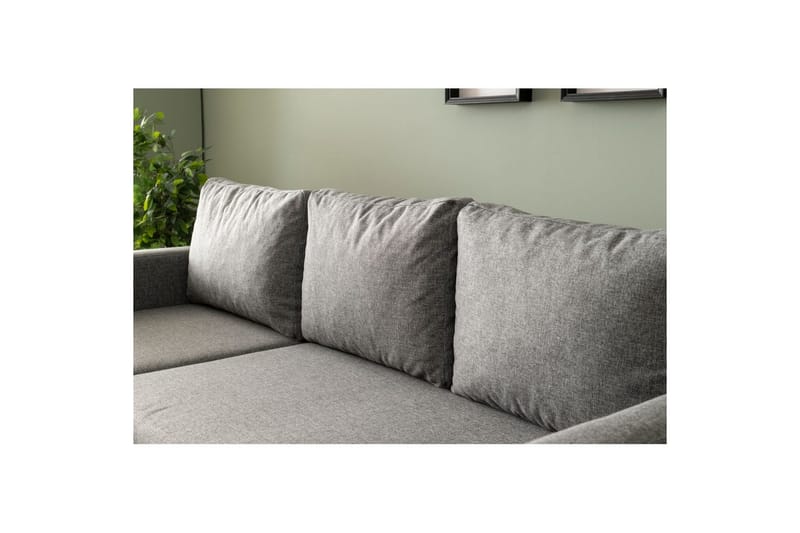 Tareen Sofa med Divan 3-personers - Lysegrå - Møbler - Sofaer - Sofa med chaiselong