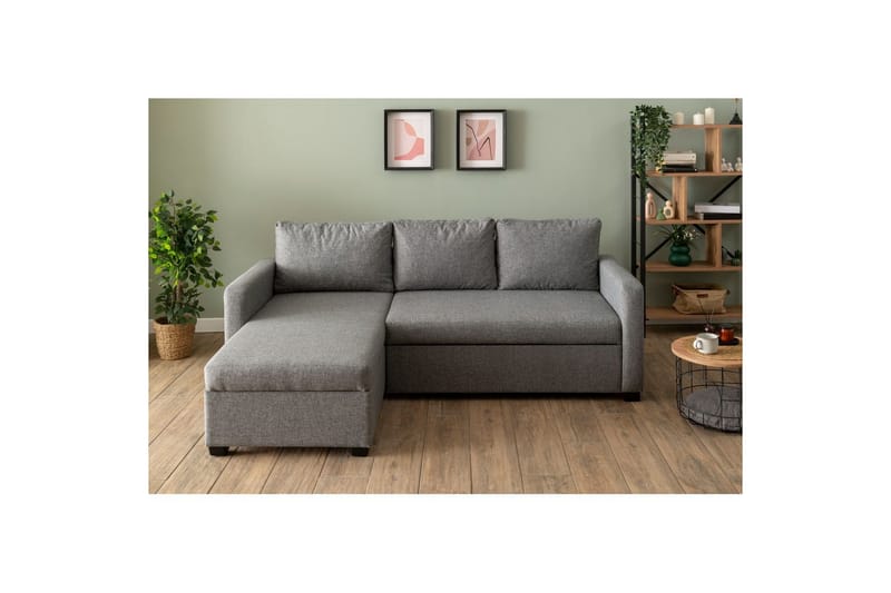 Tareen Sofa med Divan 3-personers - Lysegrå - Møbler - Sofaer - Sofa med chaiselong