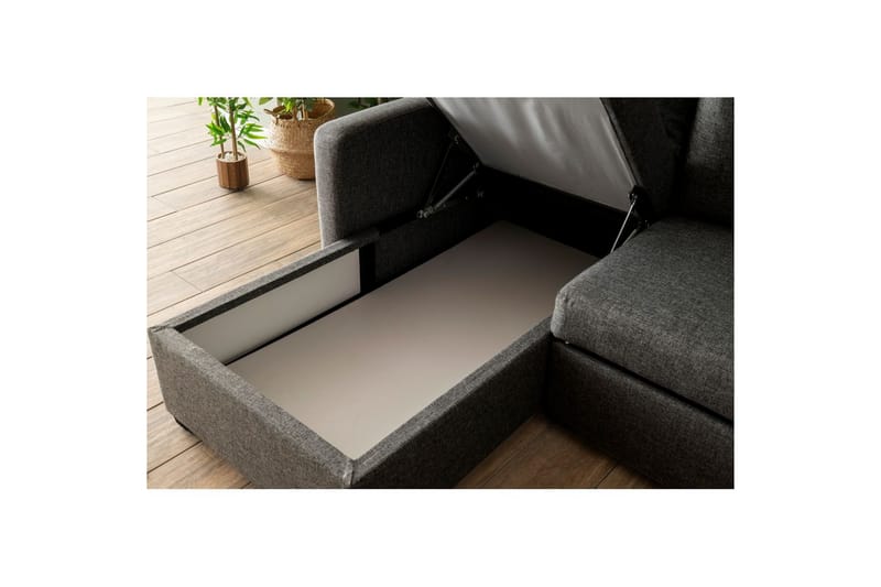 Tareen Sofa med Divan 3-personers - Mørkegrå - Møbler - Sofaer - Sofa med chaiselong