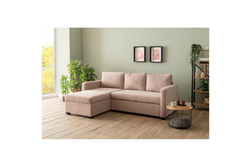 Tareen Sofa med Divan 3-personers - Brun - Møbler - Sofaer - Sofa med chaiselong