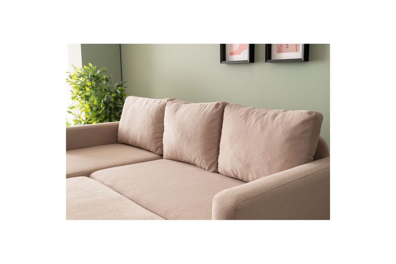 Tareen Sofa med Divan 3-personers - Brun - Møbler - Sofaer - Sofa med chaiselong