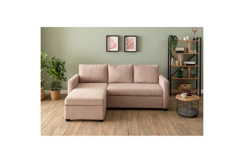 Tareen Sofa med Divan 3-personers - Brun - Møbler - Sofaer - Sofa med chaiselong