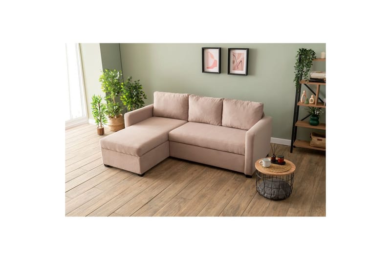 Tareen Sofa med Divan 3-personers - Brun - Møbler - Sofaer - Sofa med chaiselong