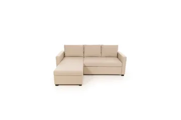 Tareen Sofa med Divan 3-personers - Beige - Møbler - Sofaer - Sovesofaer - Sovesofa chaiselong