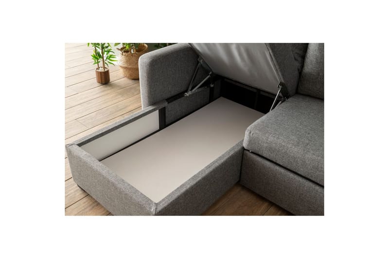 Tareen Sofa med Divan 3-personers - Lysegrå - Møbler - Sofaer - Sofa med chaiselong
