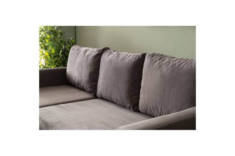 Tareen Sofa med Divan 3-personers - Grå - Møbler - Sofaer - Sofa med chaiselong