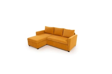 Tareen Sofa med Divan 3-personers - Sennepsgul - Møbler - Sofaer - Sovesofaer - Sovesofa chaiselong
