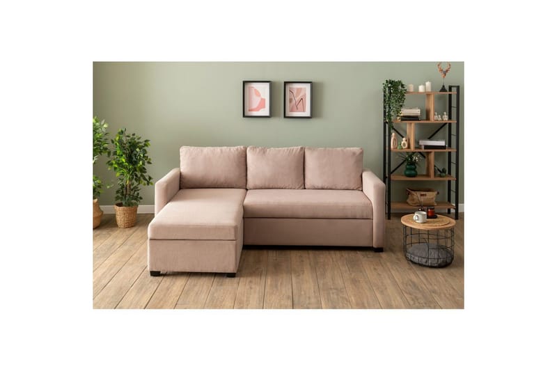 Tareen Sofa med Divan 3-personers - Brun - Møbler - Sofaer - Sofa med chaiselong