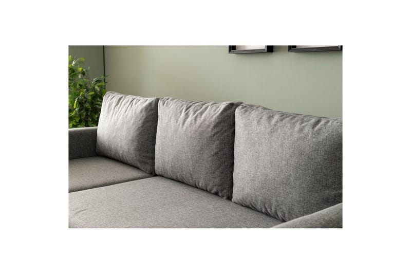 Tareen Sofa med Divan 3-personers - Lysegrå - Møbler - Sofaer - Sofa med chaiselong