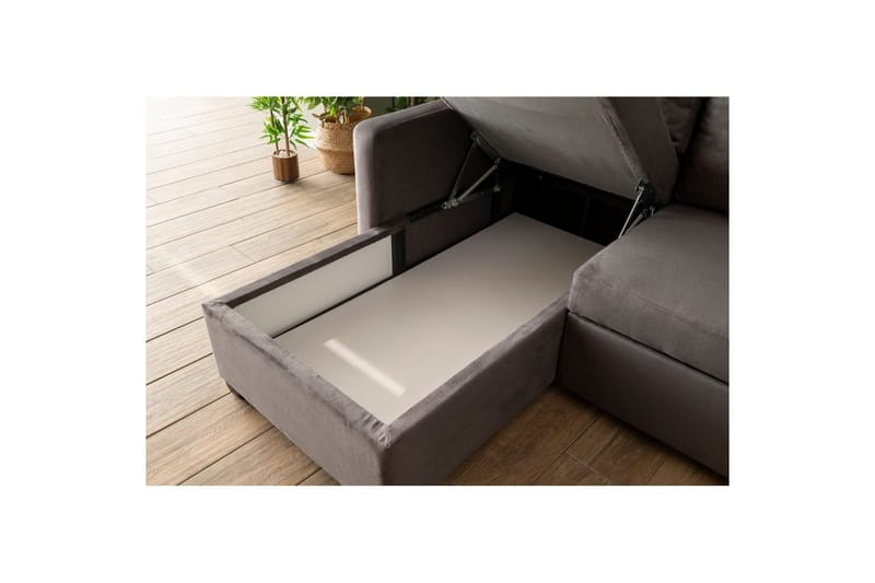Tareen Sofa med Divan 3-personers - Grå - Møbler - Sofaer - Sofa med chaiselong