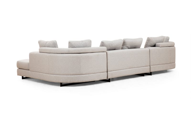 Tekawa Sofa m. Chaiselong 4-Pers. - Lysegrå - Møbler - Sofaer - Sofa med chaiselong