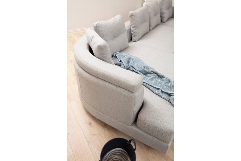 Tekawa Sofa m. Chaiselong 4-Pers. - Lysegrå - Møbler - Sofaer - Sofa med chaiselong