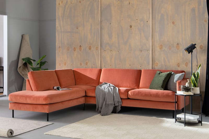 Theodin 2,5-sædet veloursofa med chaiselong Venstre - Møbler - Sofaer - Sofa med chaiselong