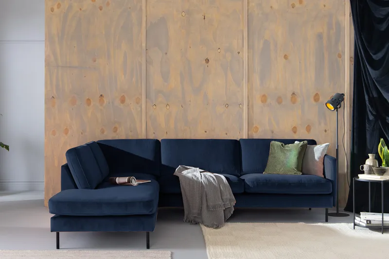 Theodin 2,5-sædet veloursofa med chaiselong Venstre - Møbler - Sofaer - Sofa med chaiselong