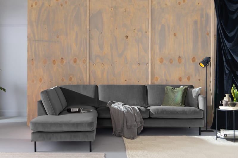 Theodin 2,5-sædet veloursofa med chaiselong Venstre - Møbler - Sofaer - Sofa med chaiselong