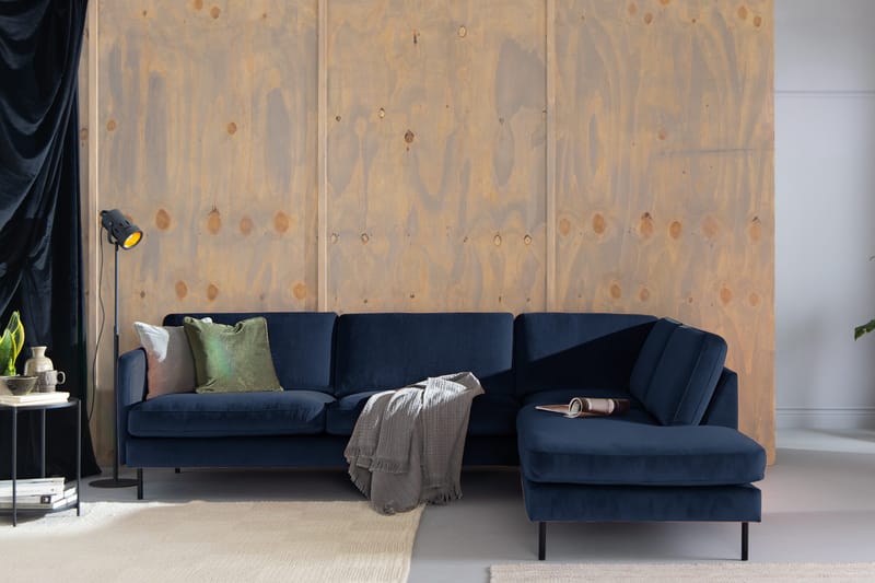 Theodin 2,5-pers. veloursofa med chaiselong Højre - Møbler - Sofaer - Sofa med chaiselong