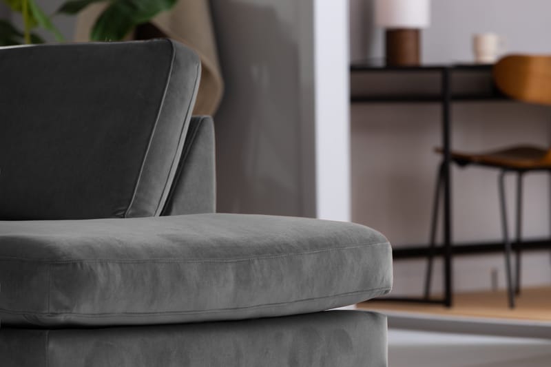 Theodin 2,5-pers. veloursofa med chaiselong Højre - Møbler - Sofaer - Sofa med chaiselong