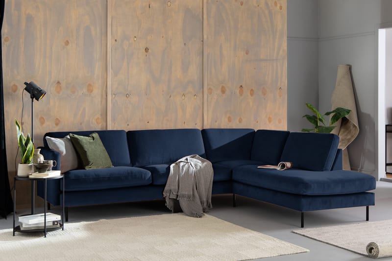 Theodin 2,5-pers. veloursofa med chaiselong Højre - Møbler - Sofaer - Sofa med chaiselong