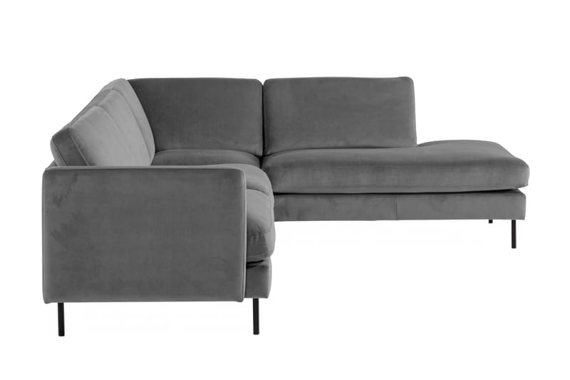 Theodin 2,5-pers. veloursofa med chaiselong Højre - Sofa med chaiselong - Velour sofaer - 2-personer sofa med chaiselong
