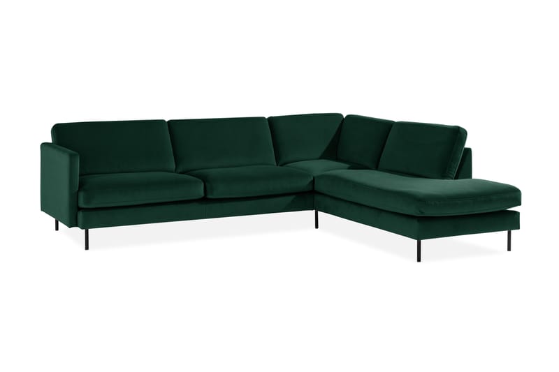 Theodin 2,5-pers. veloursofa med chaiselong Højre - Møbler - Sofaer - Sofa med chaiselong