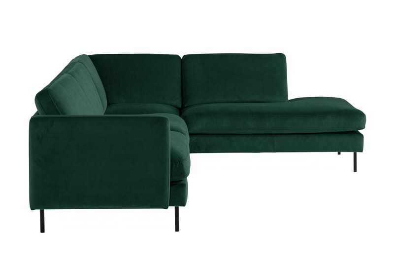 Theodin 2,5-pers. veloursofa med chaiselong Højre - Sofa med chaiselong - Velour sofaer - 2-personer sofa med chaiselong
