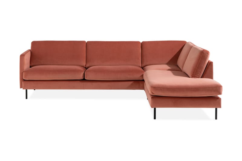 Theodin 2,5-pers. veloursofa med chaiselong Højre - Sofa med chaiselong - Velour sofaer - 2-personer sofa med chaiselong