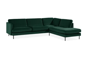Theodin 2,5-pers. veloursofa med chaiselong Højre - Møbler - Sofaer - Sofa med chaiselong
