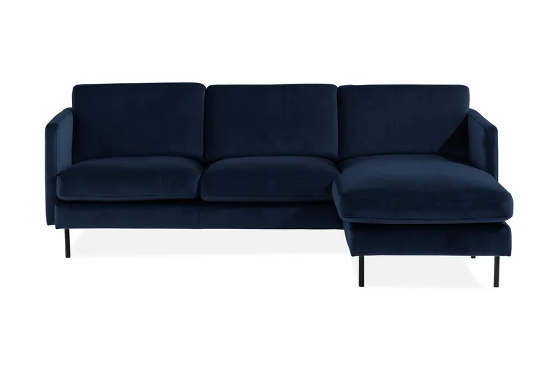 Theodin velour sofa 2-pers. med Diva højre - Møbler - Sofaer - Sofa med chaiselong