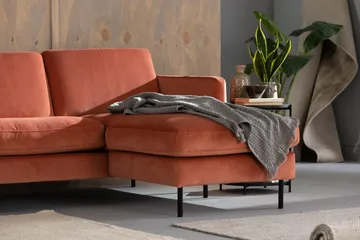 Theodin velour sofa 2-pers. med Diva højre - Møbler - Sofaer - Sofa med chaiselong