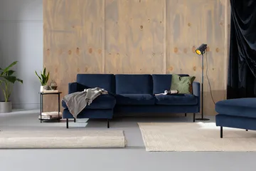 Theodin Velour sofa 2-pers. med Diva venstre - Møbler - Sofaer - Sofa med chaiselong