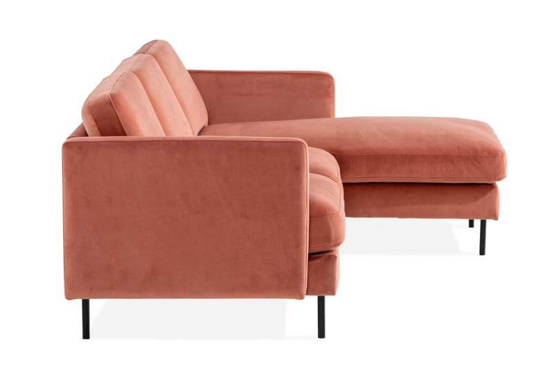 Theodin velour sofa 2-pers. med Diva højre - Møbler - Sofaer - Sofa med chaiselong